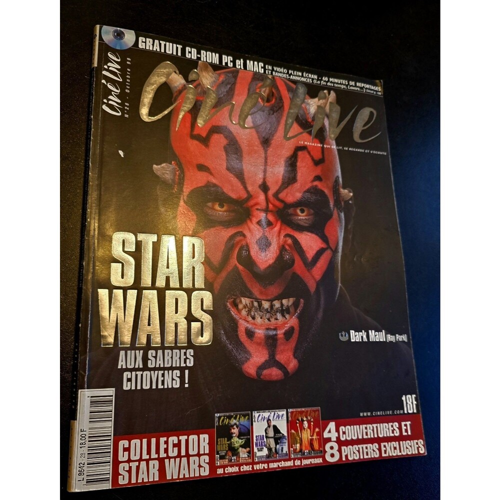 Star Wars CINE'  LIVE Collector's 1999 French Language Magazine with CD